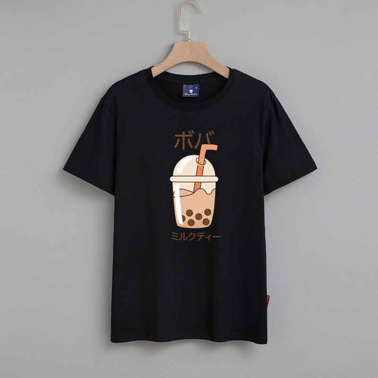 Women's Summer Milk Tea Cotton T-shirt